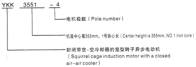 YKK系列(H355-1000)高压YJTFKK5002-2三相异步电机西安泰富西玛电机型号说明